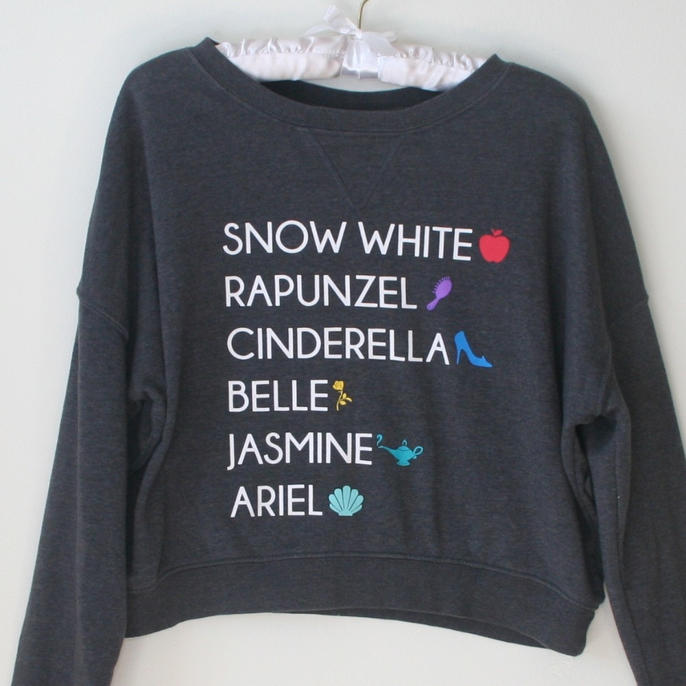 Cropped Disney Princess Sweatshirt